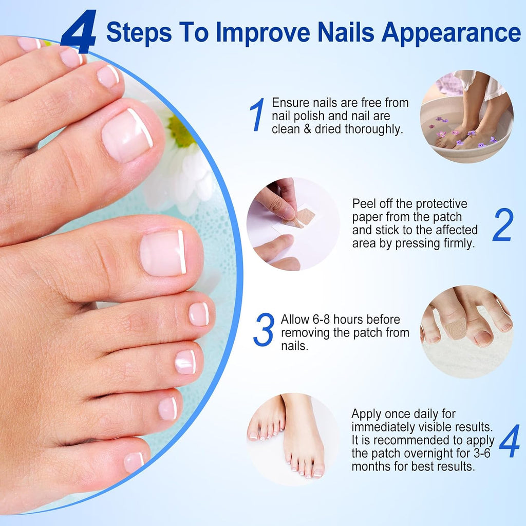 60Pcs Nail Repair Patches, Fungal Nail Treatments for Toenails Extra Strong, Ingrown Toenail & Keratin Nails Treatment Patches, anti Fungal Toenail Treatment, Restores Healthy Nails