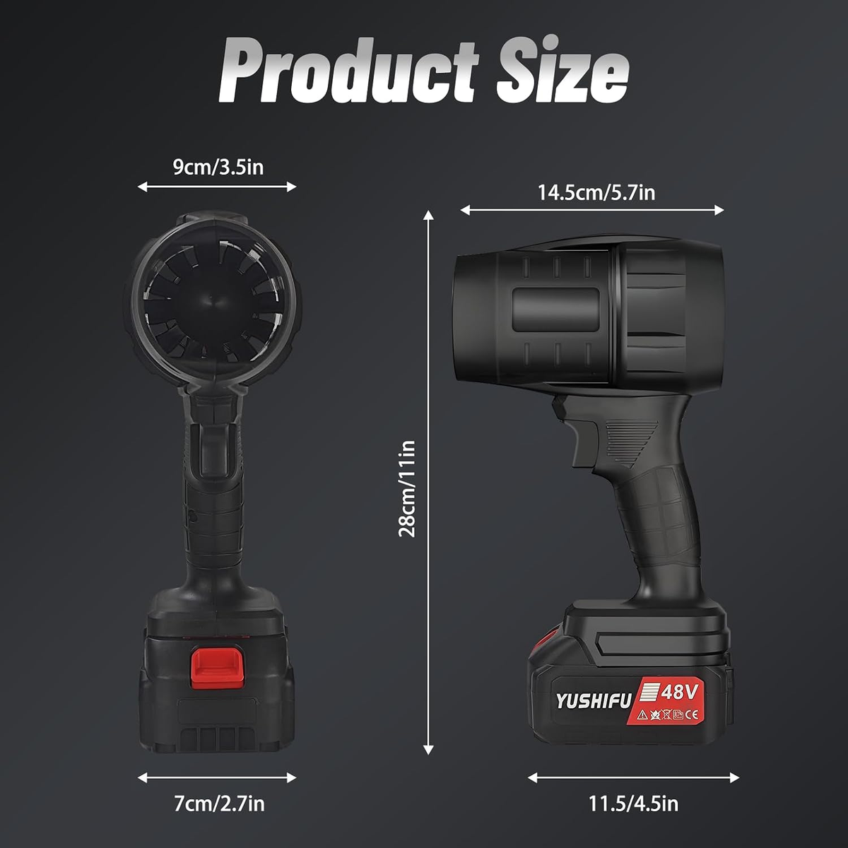 Car Dryer Air Blower - Portable Cordless Car Blower Dryer, High-Power Hand Held Turbo Car Air Dryer Blower
