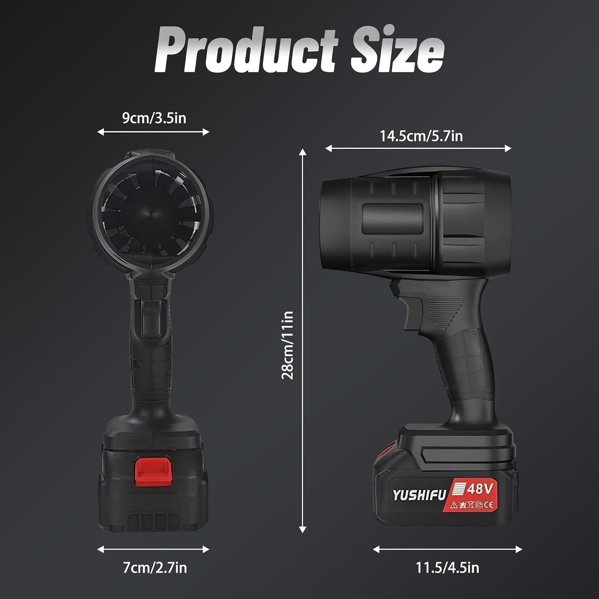 Car Dryer Air Blower - Portable Cordless Car Blower Dryer, High-Power Hand Held Turbo Car Air Dryer Blower
