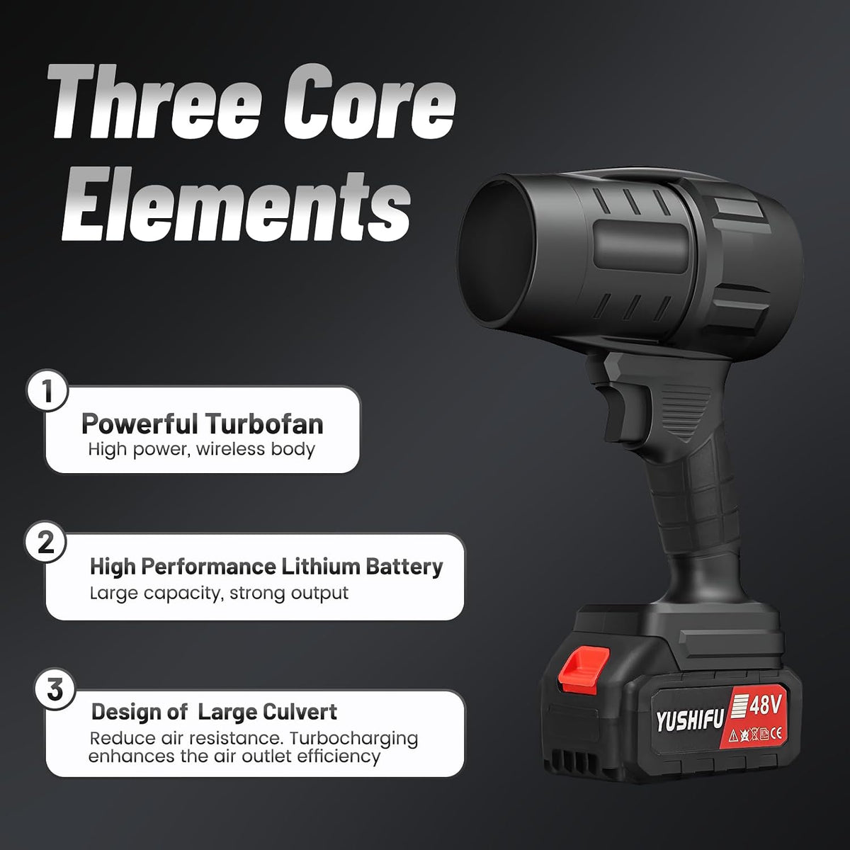 Car Dryer Air Blower - Portable Cordless Car Blower Dryer, High-Power Hand Held Turbo Car Air Dryer Blower
