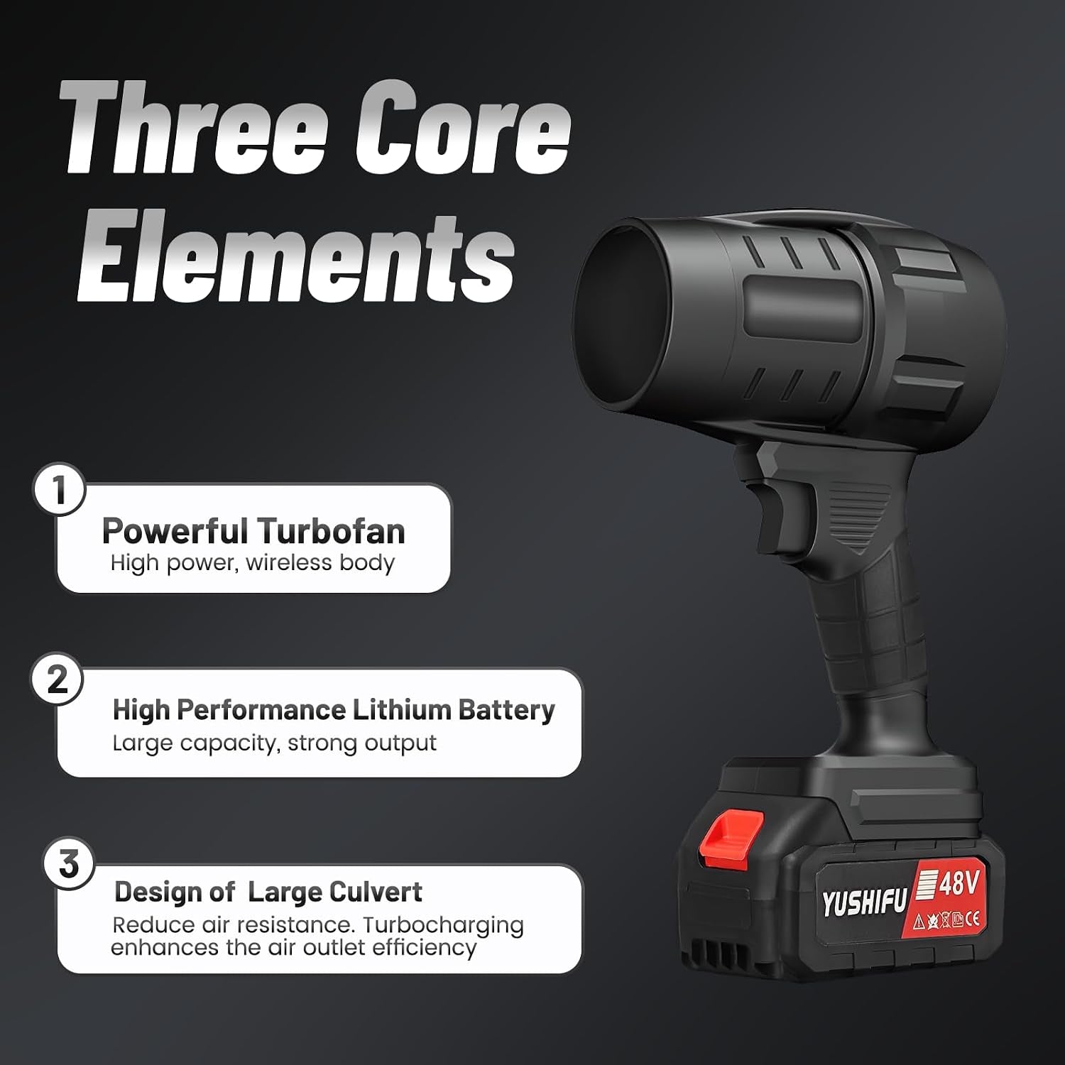 Car Dryer Air Blower - Portable Cordless Car Blower Dryer, High-Power Hand Held Turbo Car Air Dryer Blower