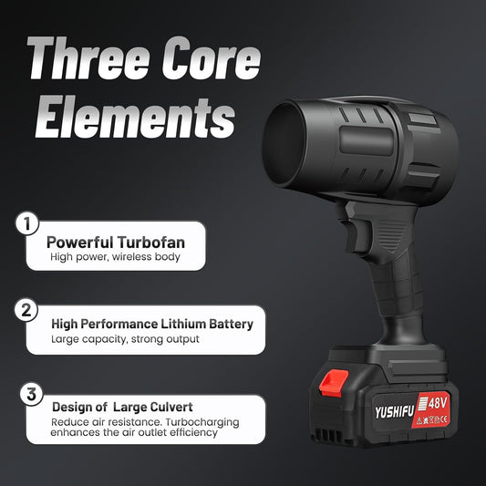 Car Dryer Air Blower - Portable Cordless Car Blower Dryer, High-Power Hand Held Turbo Car Air Dryer Blower