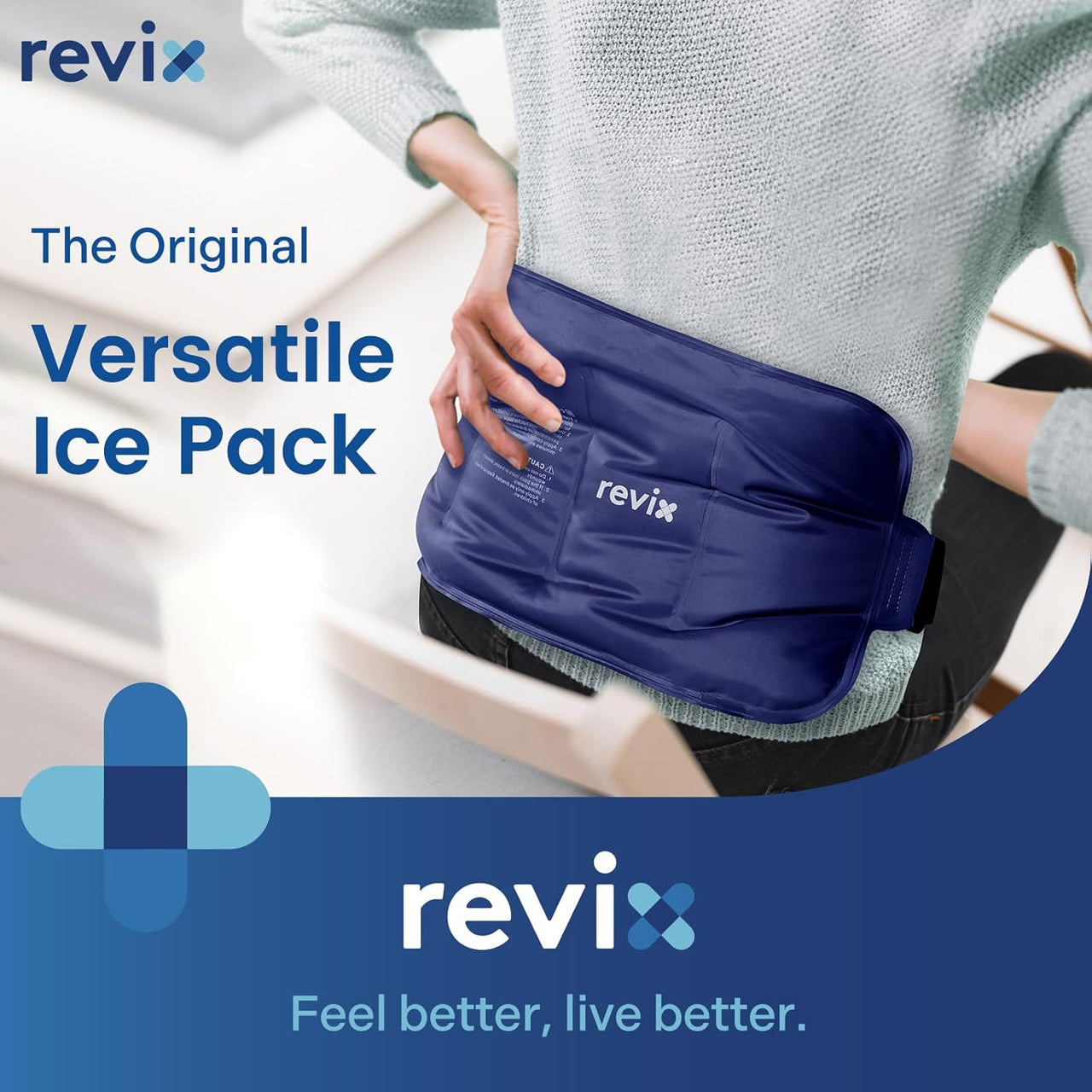 Ice Pack for Injuries Reusable Gel for Lower Back, Cold Packs for Back Shoulder, Elbow, Hip, Leg, Wrap around Entire Knee, Soft Cold Compress,16 × 9