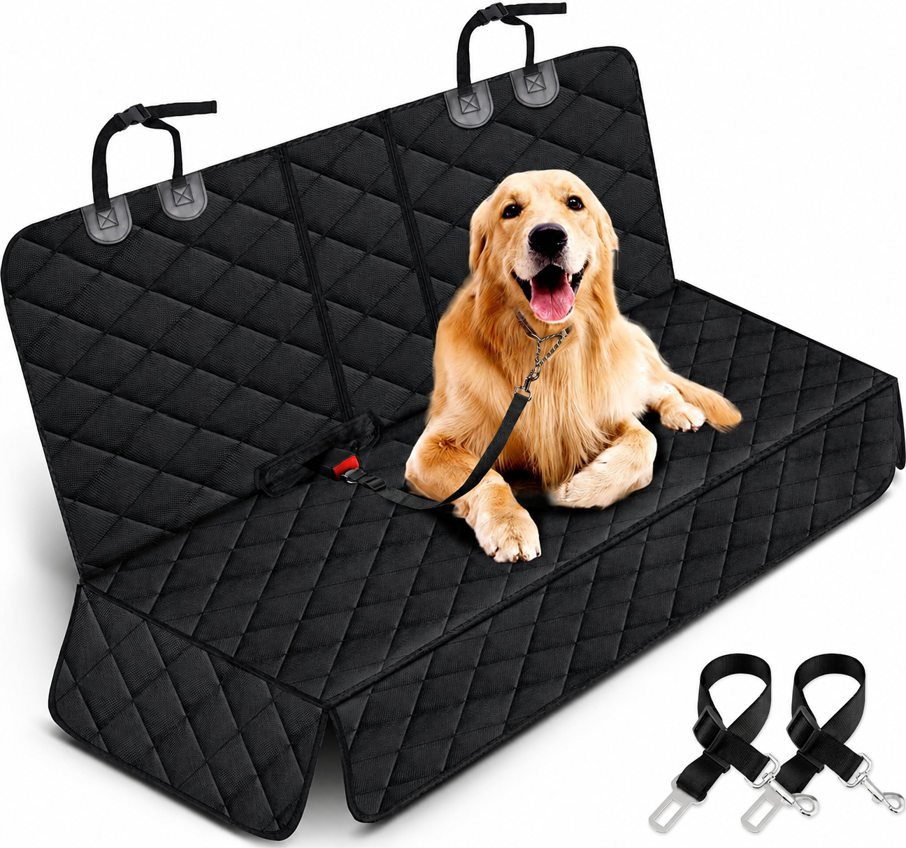 Premium Waterproof Dog Car Seat Cover – Rear Seat Protector for Cars, SUVs & Trucks